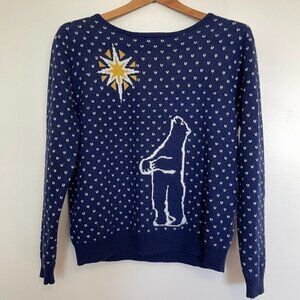 𝅺louche Knit Bear Star Sweater Small